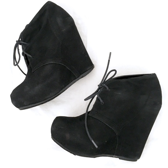 bamboo wedge boots